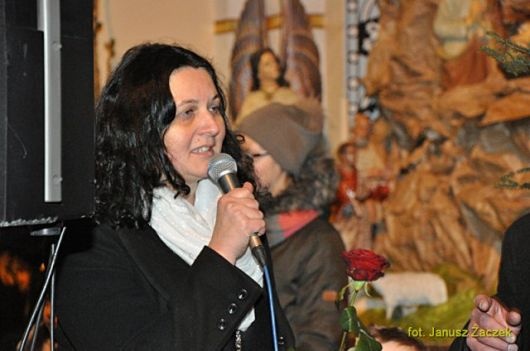 Ewa Chojecka podczas akcji charytatywnej 