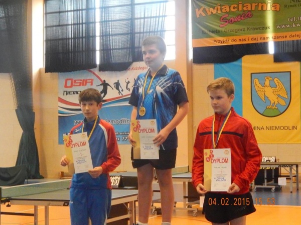Mistrzostwa Województwa szkół podstawowych w tenisie stołowym - Niemodlin 2015