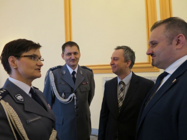 Irena Doroszkiewicz, Piotr Smoleń, Piotr Woźniak i Daniel Palimąka