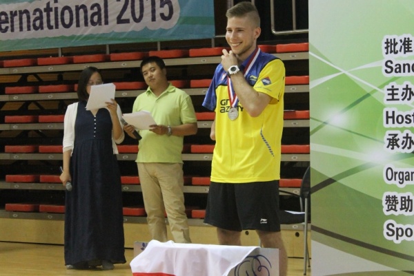 Bartłomiej Mróz podczas China Para - Badminton International w Pekinie