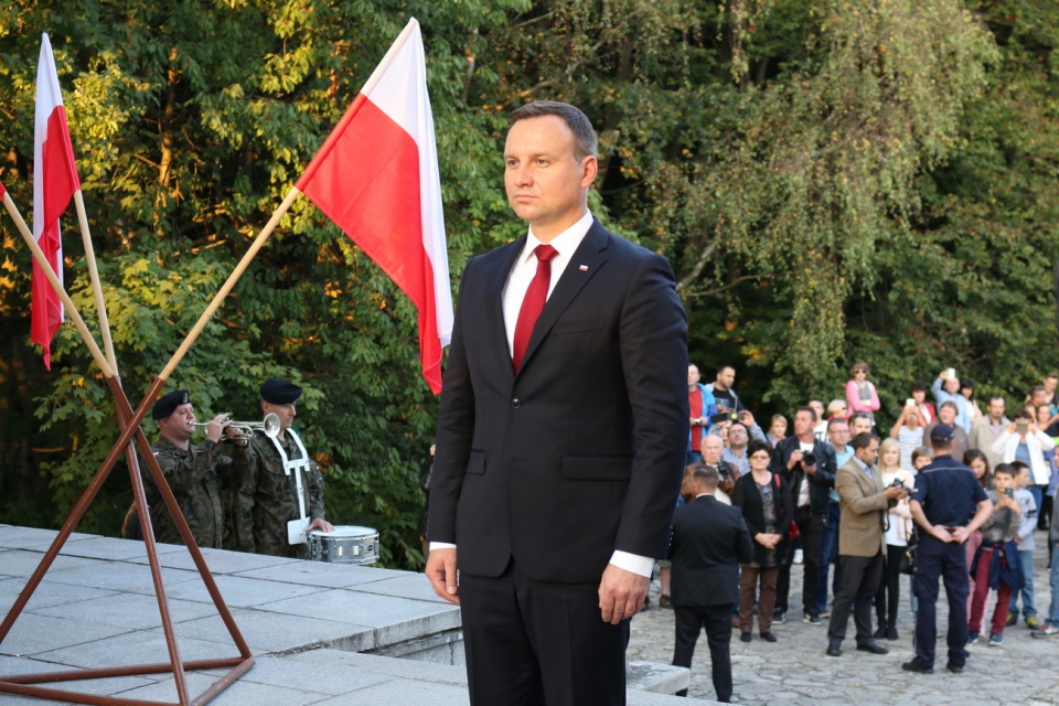 Prezydent Polski Andrzej Duda na Górze św. Anny [fot. Marcin Skomudek]