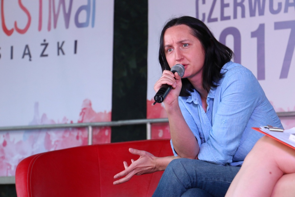Marta Abramowicz podczas II Festiwalu Książki w Opolu [fot. Justyna Krzyżanowska]