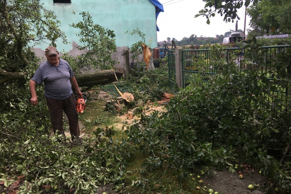 wichura, tornado, trąba powietrzna, Landzmierz, Cisek, Biadaczów, Bierawa, Lubieszów, Dziergowice, 7.07.2017