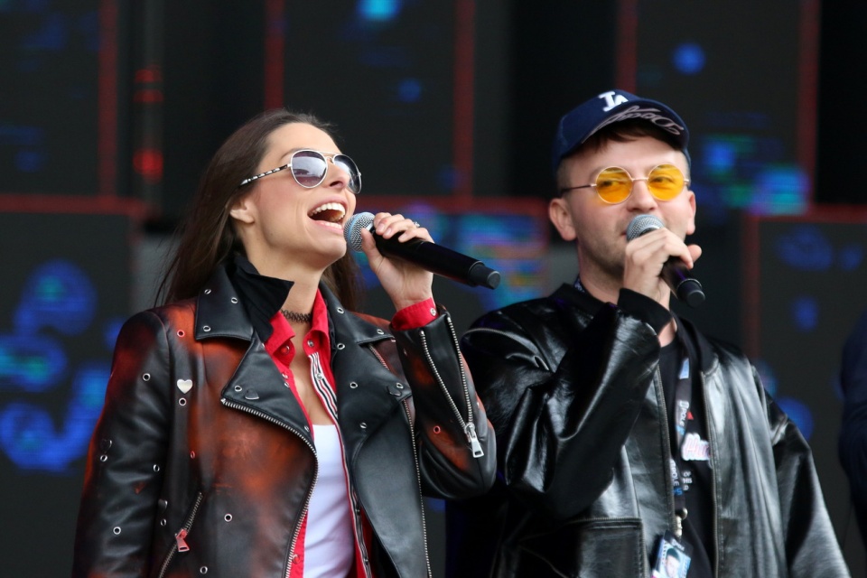 Octavia i Arek Kłusowski, próba generalna przed koncertem "Debiuty" 2017 [fot. Justyna Krzyżanowska]