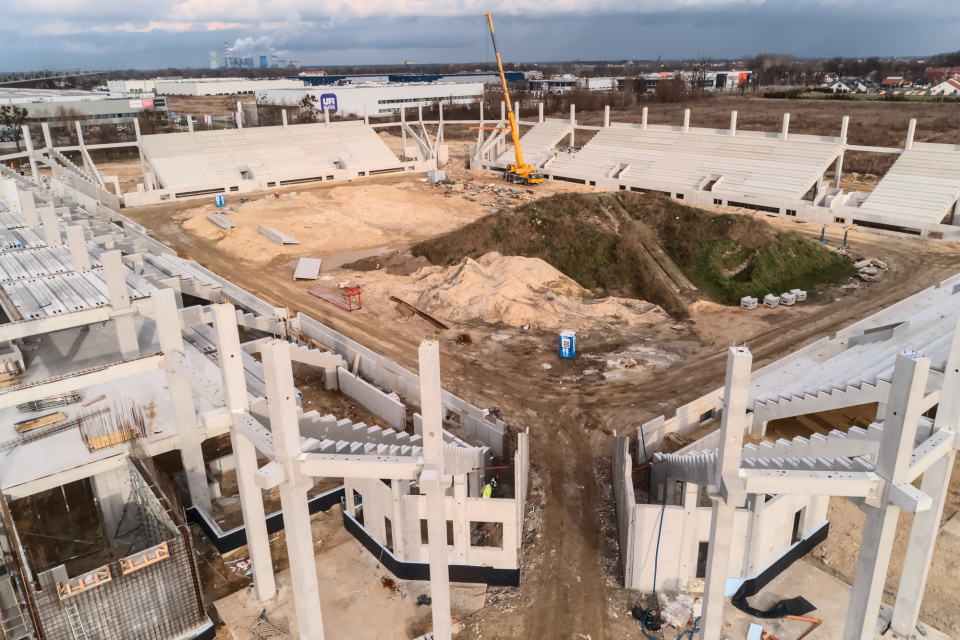 Budowa stadionu miejskiego w Opolu [fot. Maciej Marciński]