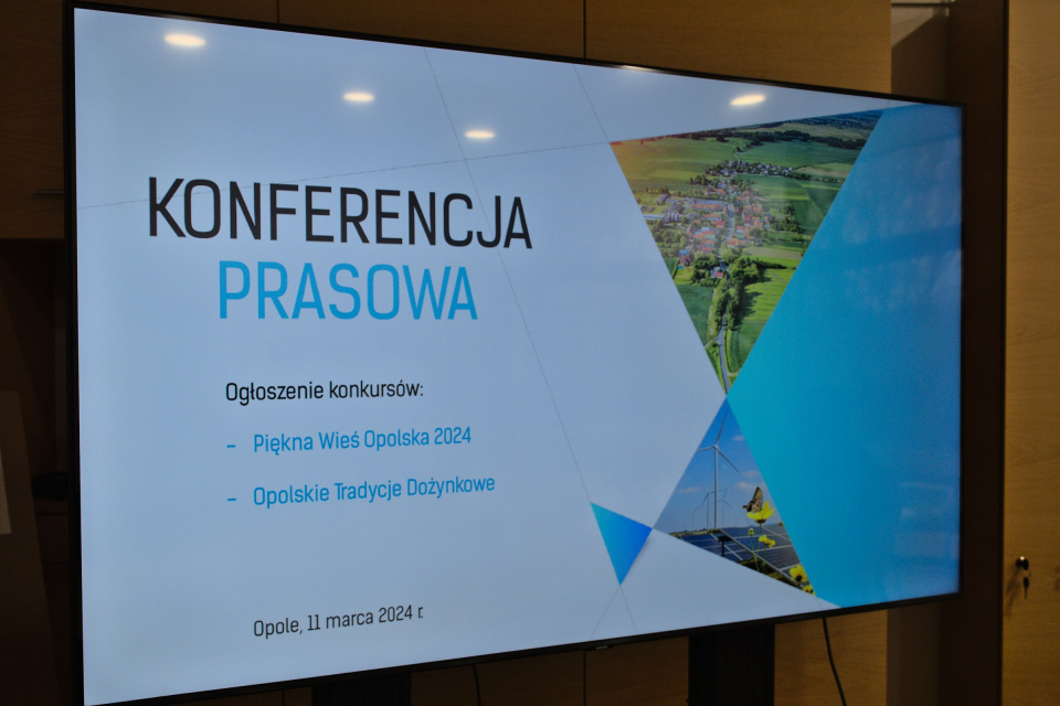 Konferencja prasowa - Ogłoszenie "Piękna Wieś Opolska 2024" [fot. Agnieszka Pietrzyk]