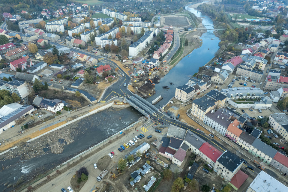 Nowy most tymczasowy w Głuchołazach [fot. Adam Dubiński]