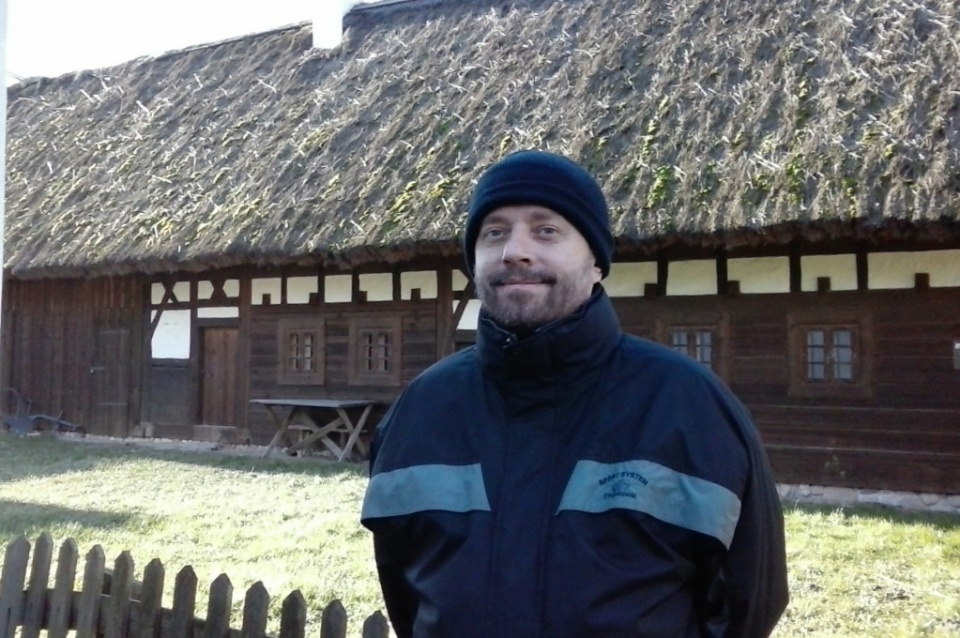 Bogdan Jasiński, etnograf w Muzeum Wsi Opolskiej [fot. Barbara Tyslik]