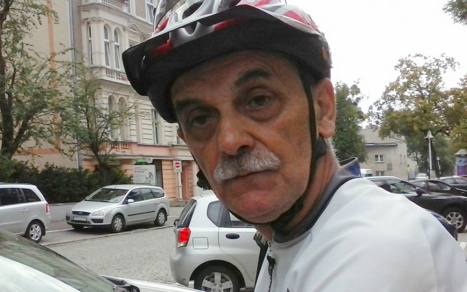 Andrzej Żarek, opolski pasjonat turystyki rowerowej [fot. Barbara Tyslik]