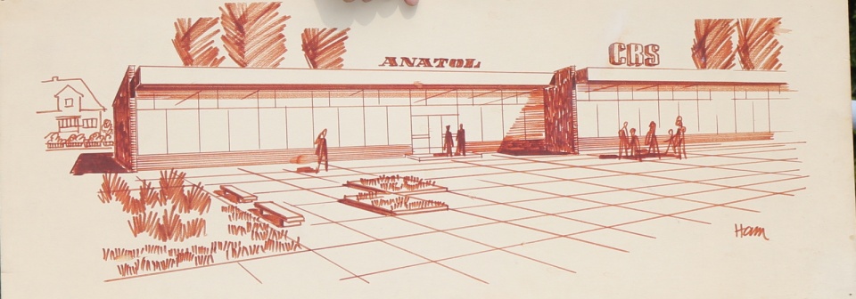 Projekt pawilonu "Anatol" [rys. Andrzej Hamada]