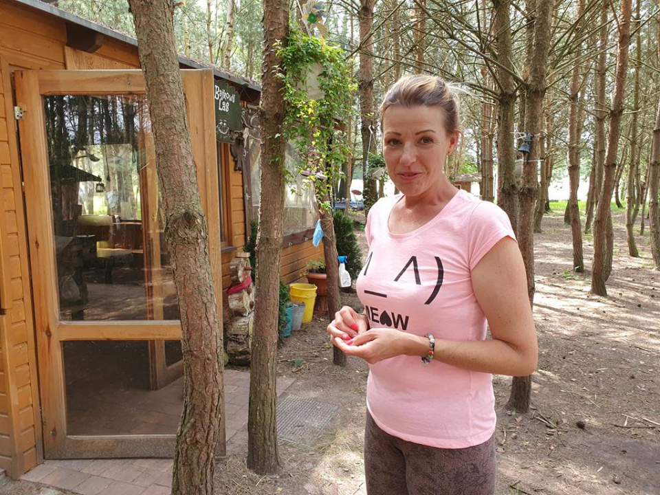 Katarzyna Sowa, która założyła Leśne Przedszkole "Bajkowy Las" w Łubnianach [fot. Katarzyna Zawadzka]