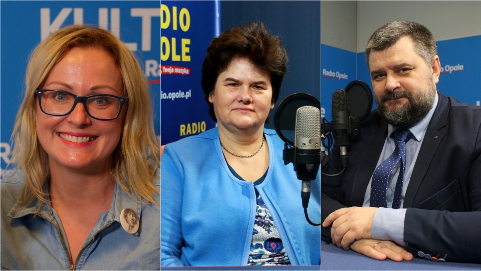 Od lewej: Monika Ożóg, Anna Pobóg-Lenartowicz i Bartosz Kuświk [fot. Radio Opole]
