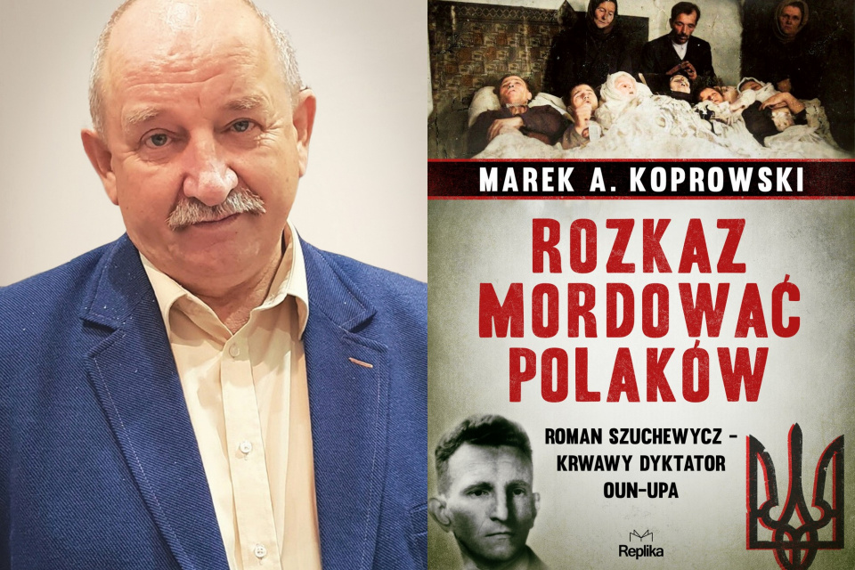 Marek A. Koprowski i okładka jego książki [fot. archiwum prywatne]