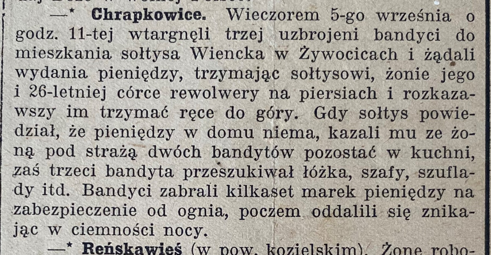 Krapkowice, Gazeta Opolska (10.09.1919)