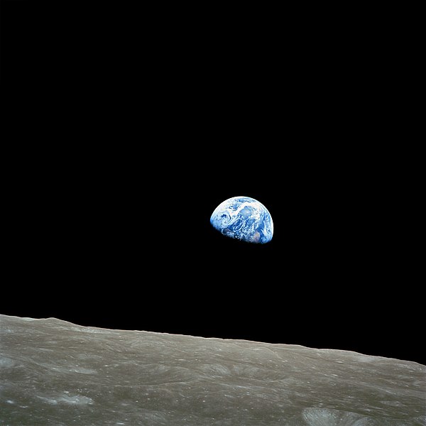 Zdjęcie Ziemi zrobione z Apollo 8, zwane Earthrise (1968) [fot.