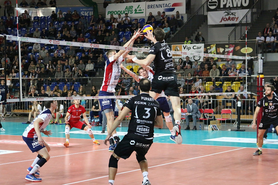 ZAKSA - Cuprum Lubin 3:0. Mecz w Kędzierzynie 13.01.2016.