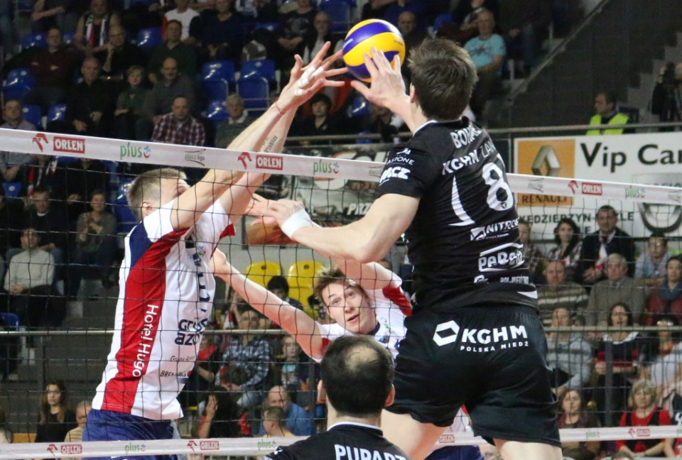 ZAKSA - Cuprum Lubin 3-0. Mecz w Kędzierzynie 13.01.2016 [fot. Donat Przybylski]