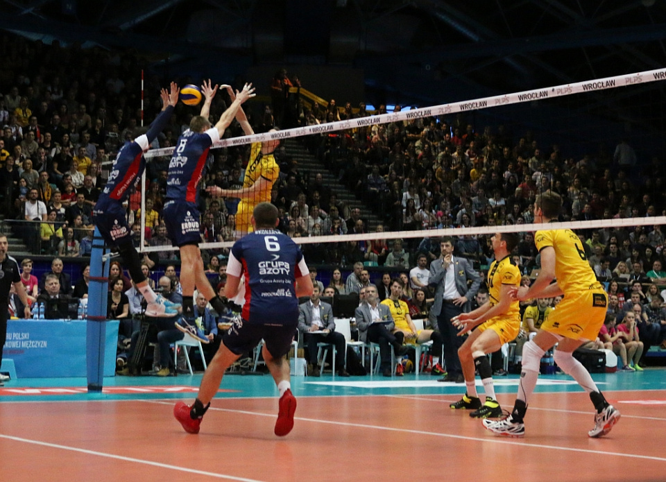 Finał Pucharu Polski ZAKSA KKoźle - Skra Bełchatów. Wrocław 07.02.2016 [fot. Donat Przybylski / Maksymilian Przybylski]