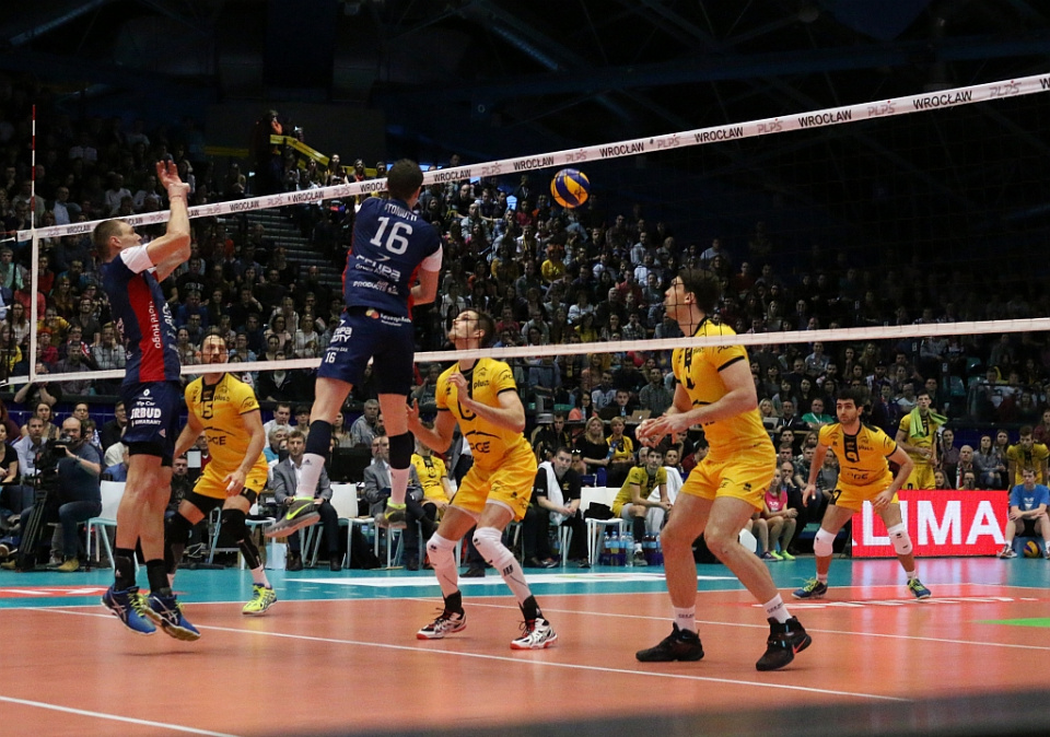 Finał Pucharu Polski ZAKSA KKoźle - Skra Bełchatów. Wrocław 07.02.2016 [fot. Donat Przybylski / Maksymilian Przybylski]