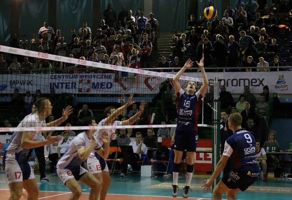 MKS Będzin - ZAKSA mecz w Sosnowcu 10.02.2016 [fot. Donat Przybylski]