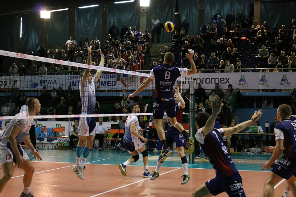 MKS Będzin - ZAKSA mecz w Sosnowcu 10.02.2016 [fot. Donat Przybylski]