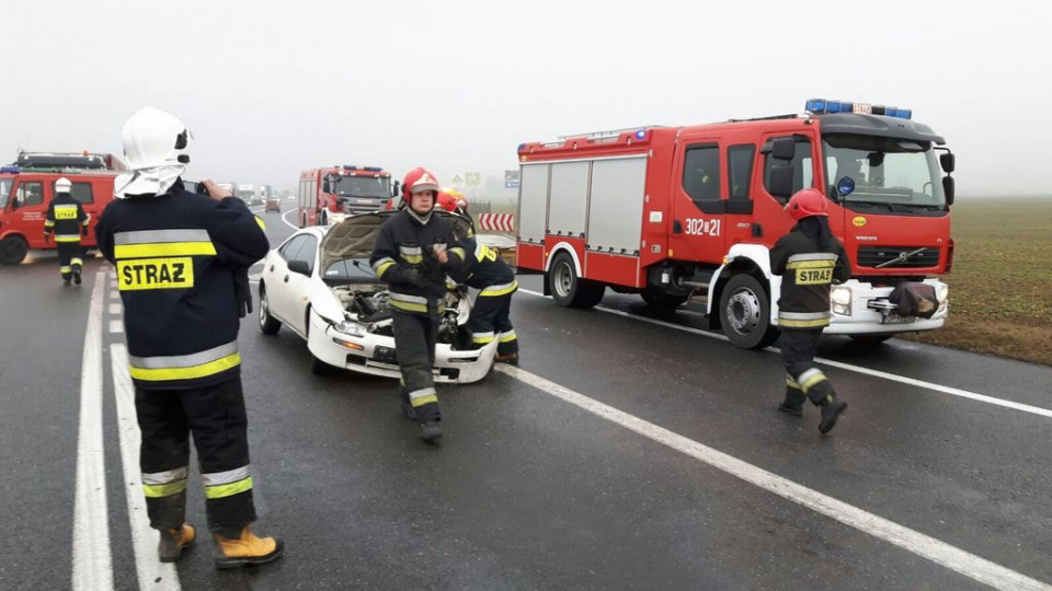 Wypadek na skrzyżowaniu dróg 46 i 94 pod Opolem [fot.Mariusz Materlink]