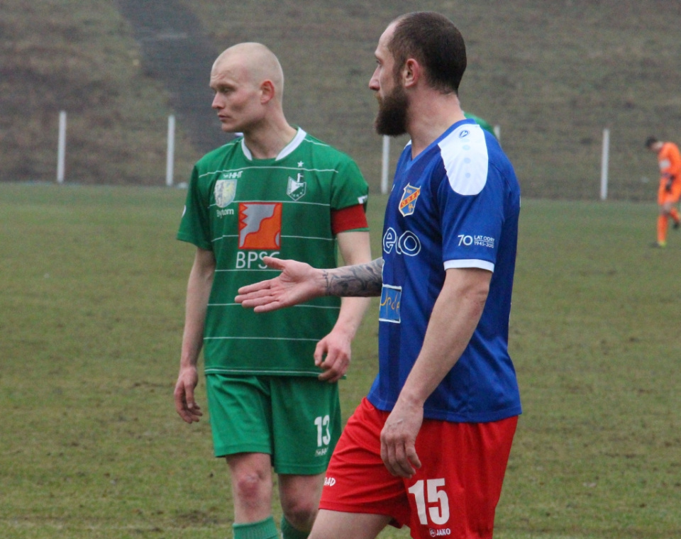 III liga. Mecz Szombierki Bytom - Odra Opole 1:2. Mecz w Bytomiu 12.03.2016 [fot. Donat Przybylski]