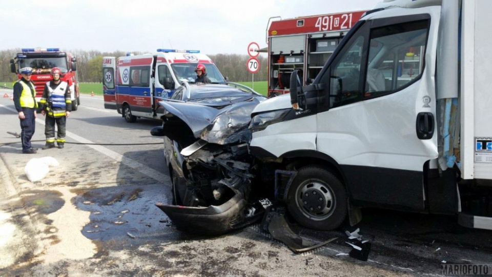 Wypadek na DK 94 w Strzelcach Opolskich [fot. Mariusz Materlik]