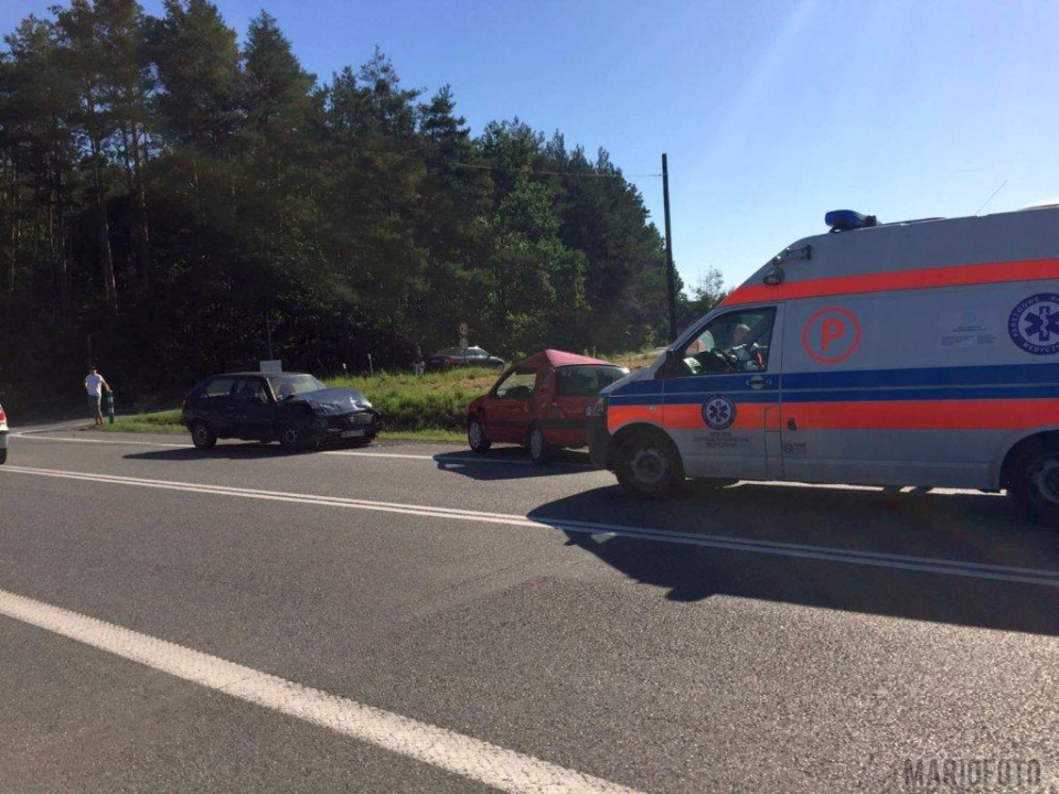 Wypadek na DK 45 w Osowcu [fot. MARIO]