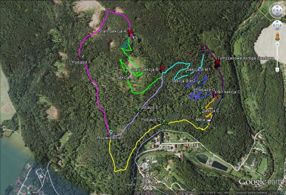 Plan górskich tras rowerowych w Głuchołazach