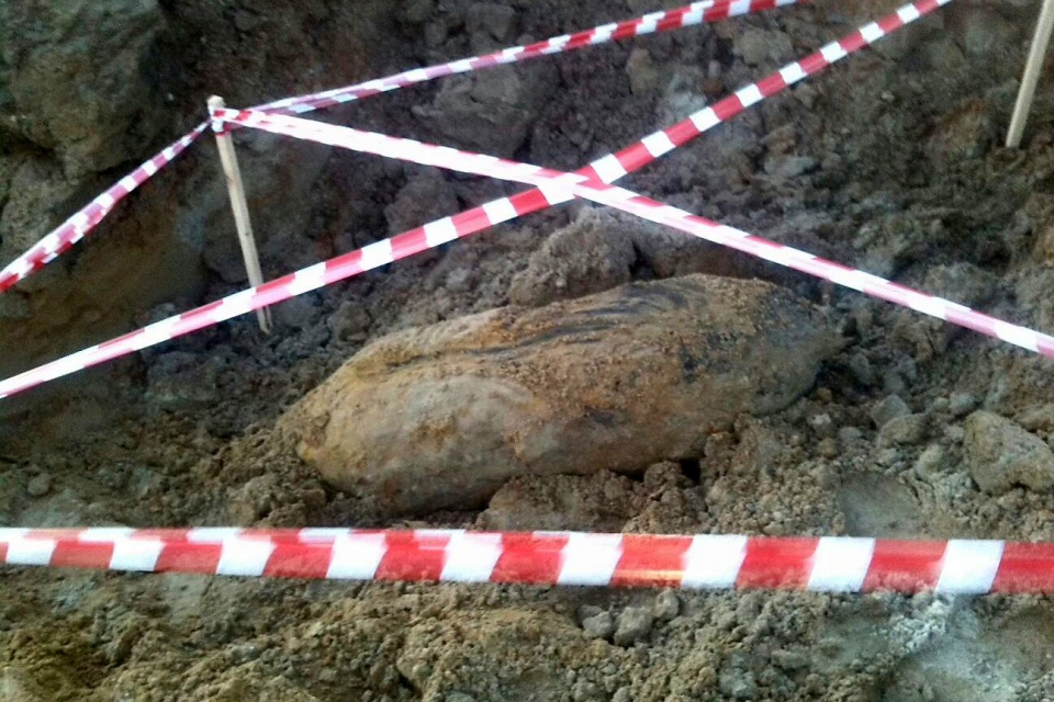 Niewybuch znaleziony w kopalni w Bierawie [fot. policja]