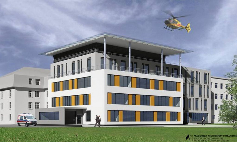 projekt rozbudowy szpitala w Kluczborku [fot. materiały starostwo powiatowe]