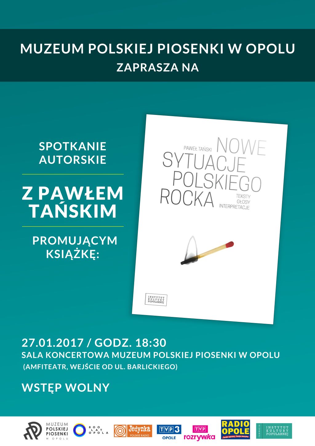W najbliższy piątek (27.01) w Muzeum Polskiej Piosenki w Opolu będzie okazja spotkania z Pawłem Tańskim