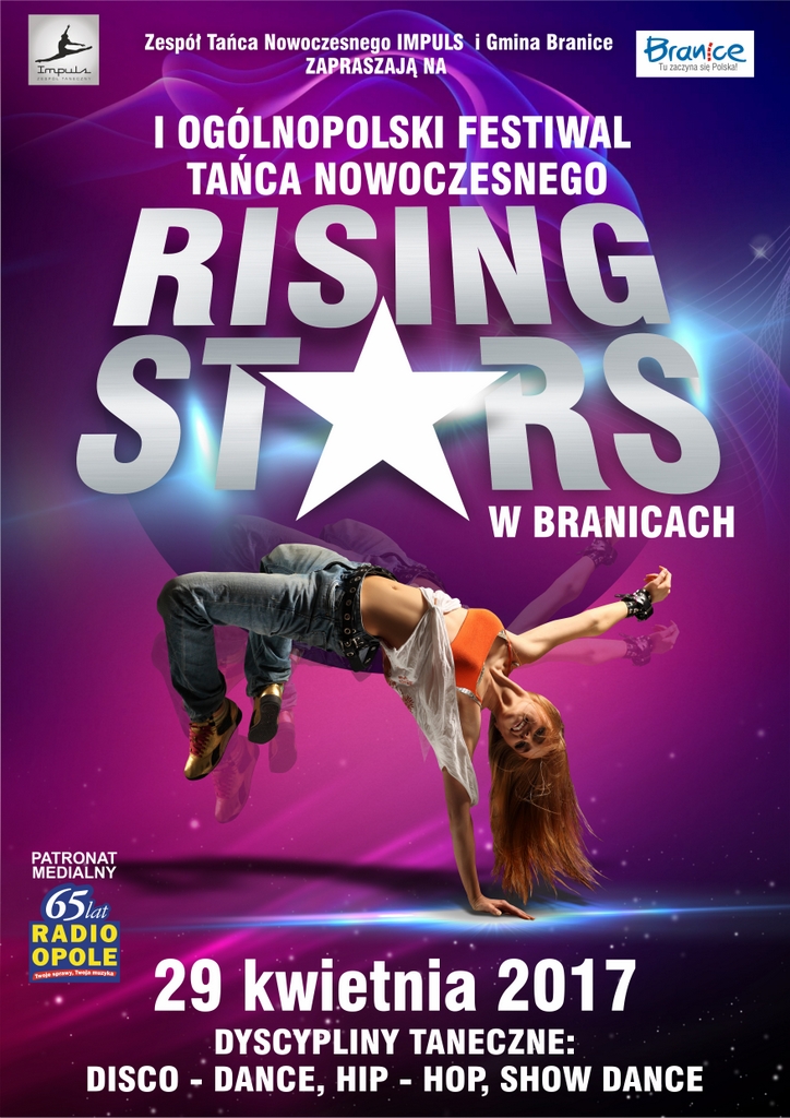I Ogólnopolski Festiwal Tańca Nowoczesnego Rising Stars już w sobotę (29.04) w Branicach