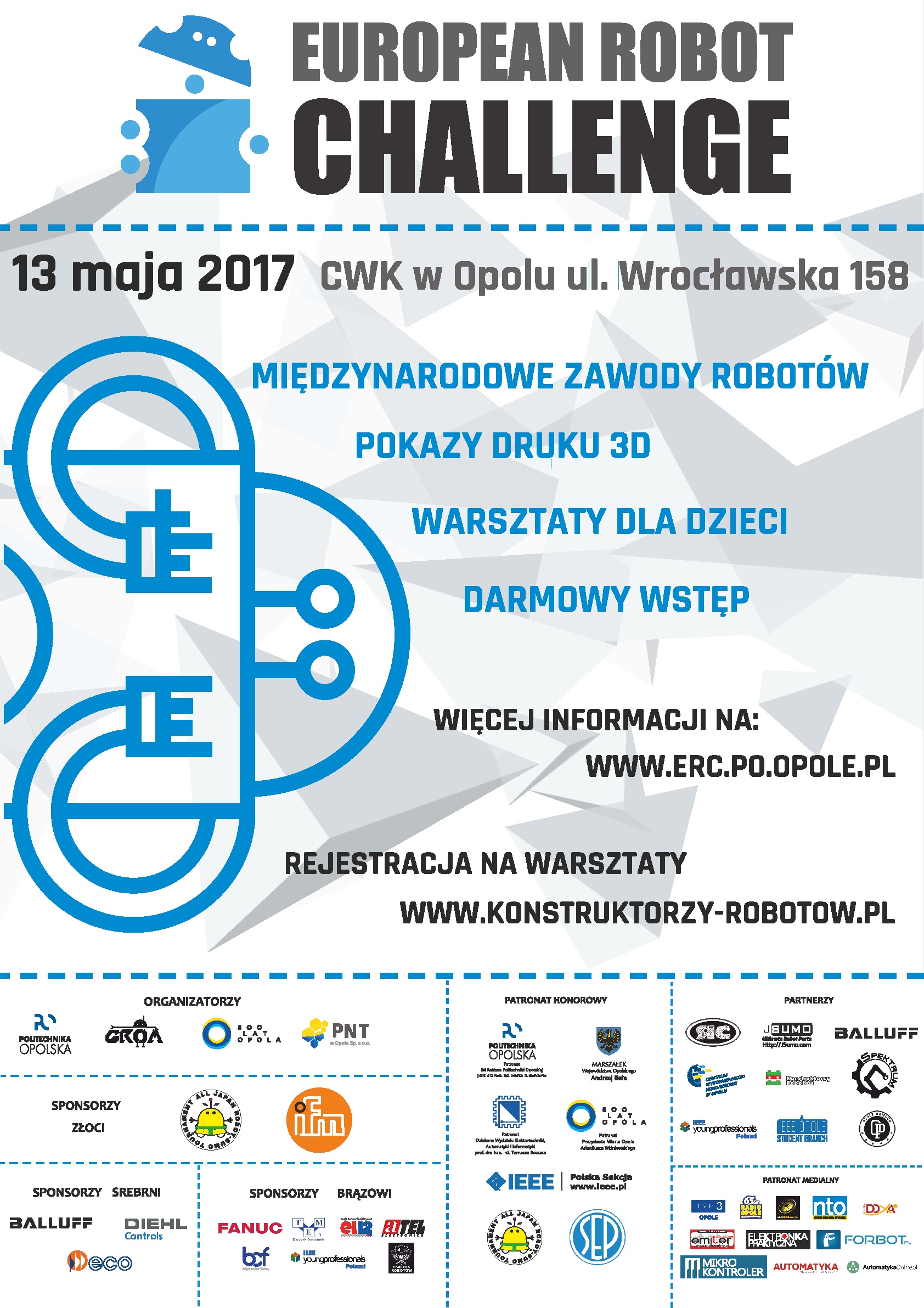 Plakat European Robot Challenge Opole 2017 [materiały organizatora]