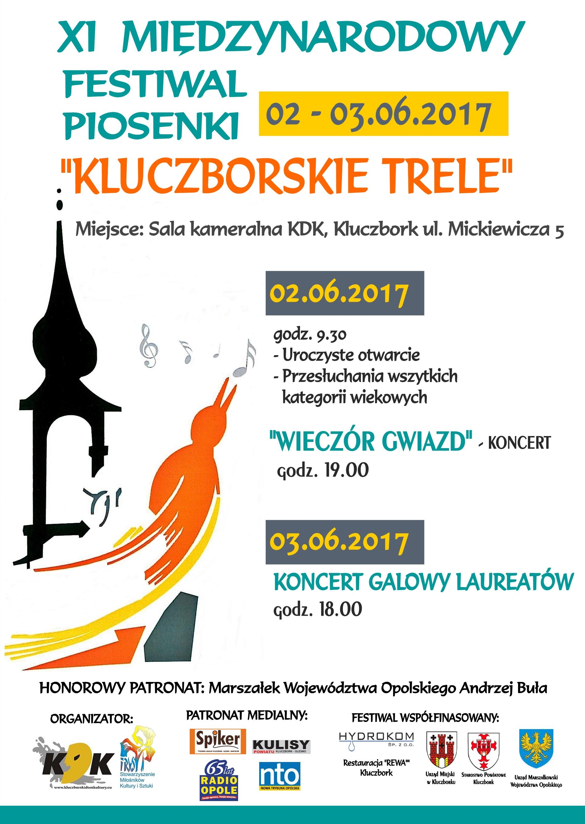 XI Międzynarodowy Festiwal Piosenki 'Kluczborskie Trele'