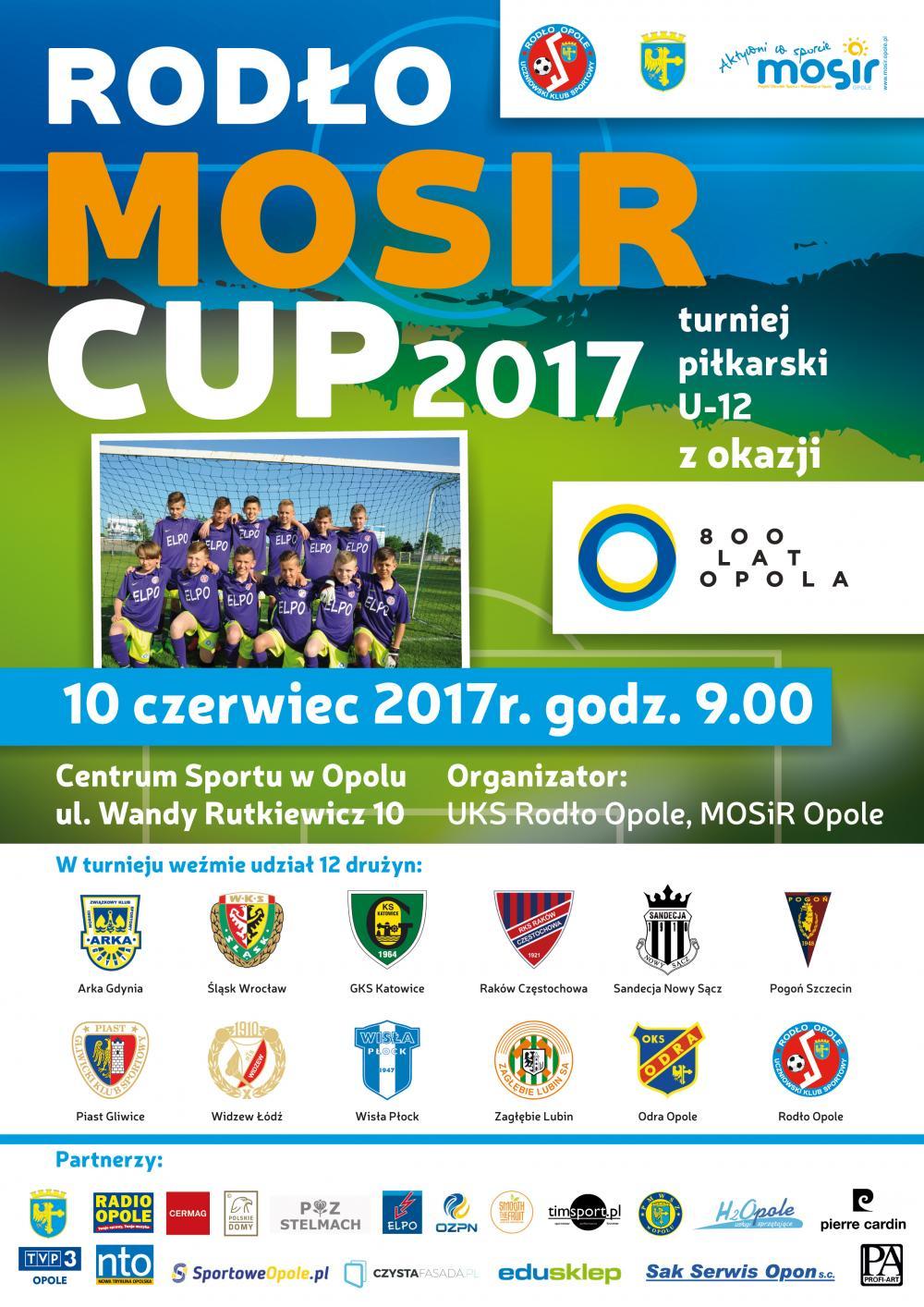 Plakat Rodło MOSiR Cup 2017 z okazji 800 lat Opola [materiały organizatora]