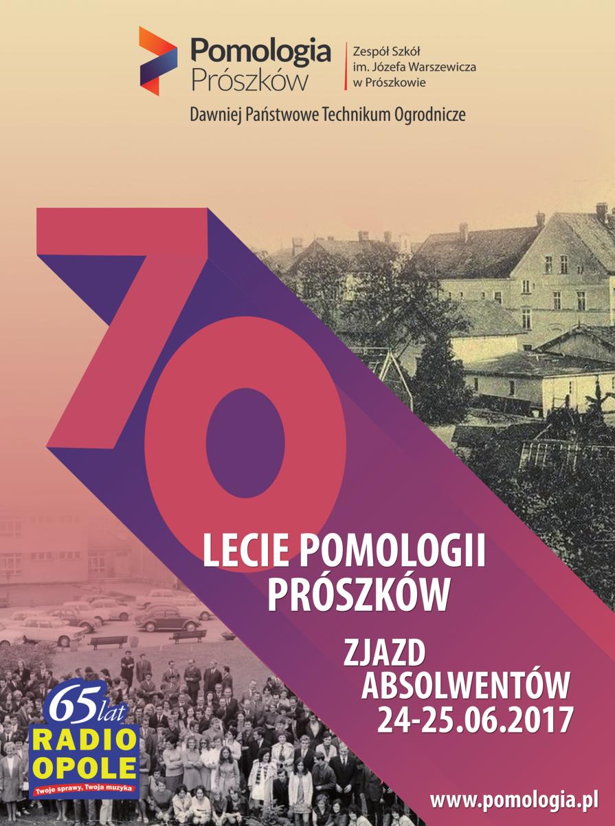 Plakat 70-lecie Pomologii w Prószkowie [materiały organizatora]