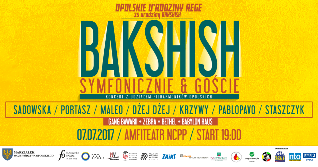 Koncert z okazji 35-lecia zespołu Bakshish już w piątek
