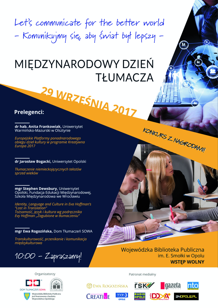 Podczas spotkania będzie okazja poznania prezentacji tłumaczy, językoznawców i kulturoznawców z kilku ośrodków naukowych w Polsce