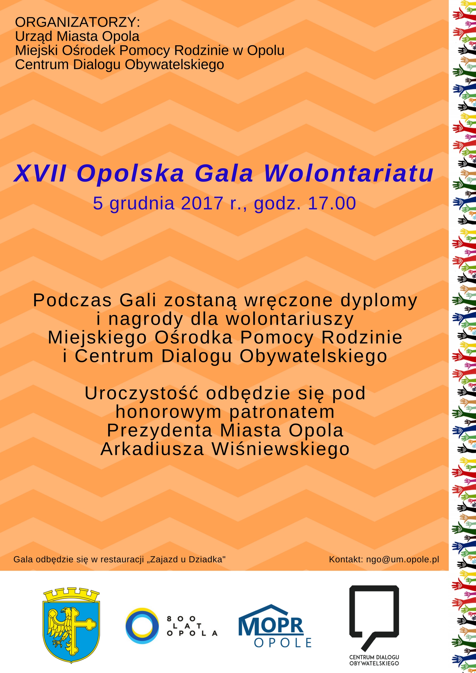 XVII Opolska Gala Wolontariatu już dziś