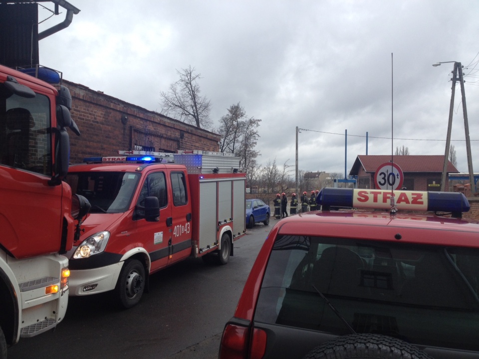 Strażacy interweniowali dziś na Placu Młynów, gdzie znajduje się nielegalne składowisko chemikaliów [fot. Maciej Stępień]