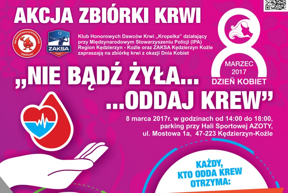Akcja "Nie bądź żyła, oddaj krew" w Kędzierzynie-Koźlu [fot. Agnieszka Pospiszyl]