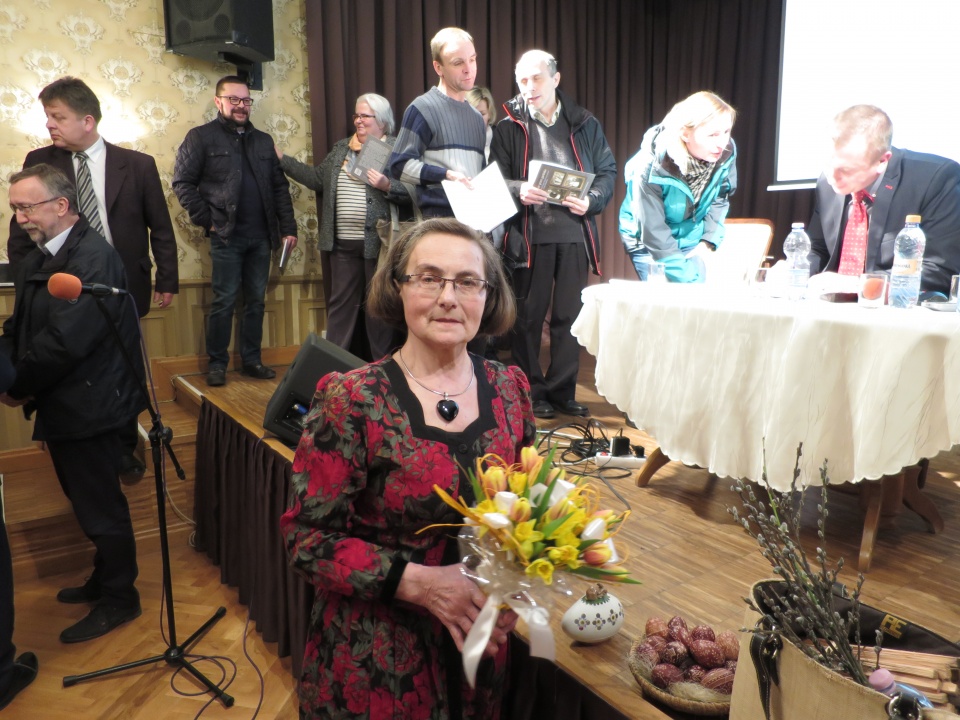 Róża Zgorzelska podczas promocji książki, której jest współautorem [zdj. Jan Poniatyszyn]