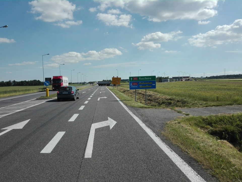 Autostrada A4, remontowany odcinek [fot. Sławomir Kieler]