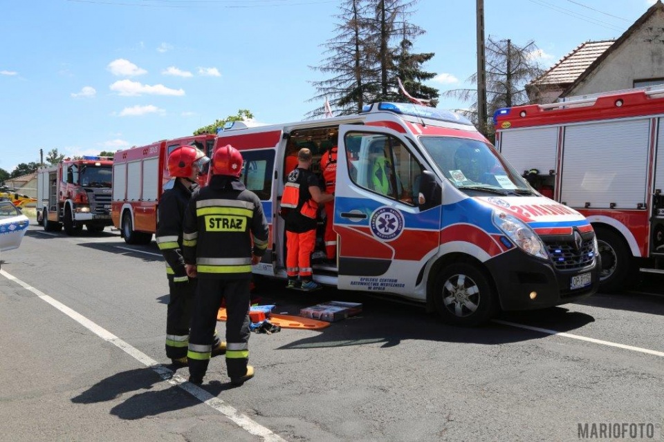Groźny wypadek we Wrzoskach pod Opolem [fot. Mariusz Materlik]