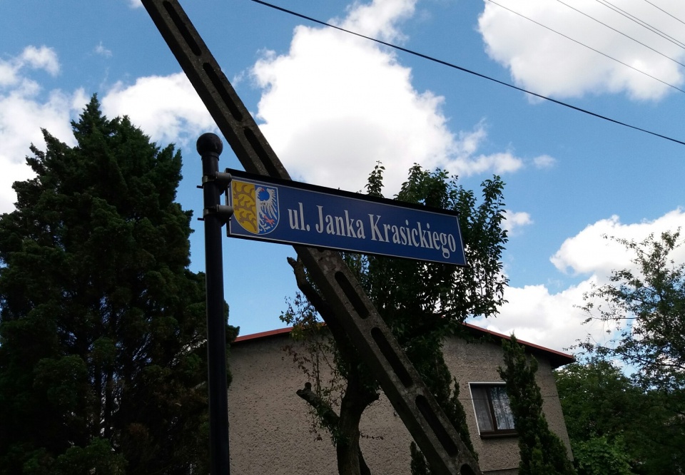 Ulica Janka Krasickiego w Pokoju zmieniła nazwę na... Krasickiego [fot. Maciej Stępień]