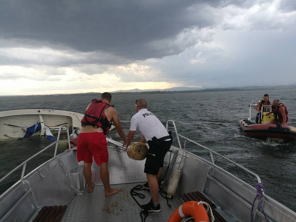 Akcja ratunkowa ja Jeziorze Nyskim [fot. WOPR NYSA]