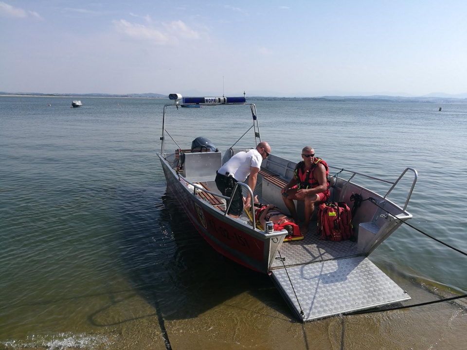 Akcja ratunkowa nad Jeziorem Nyskim [fot. Jarosław Białochwałek]