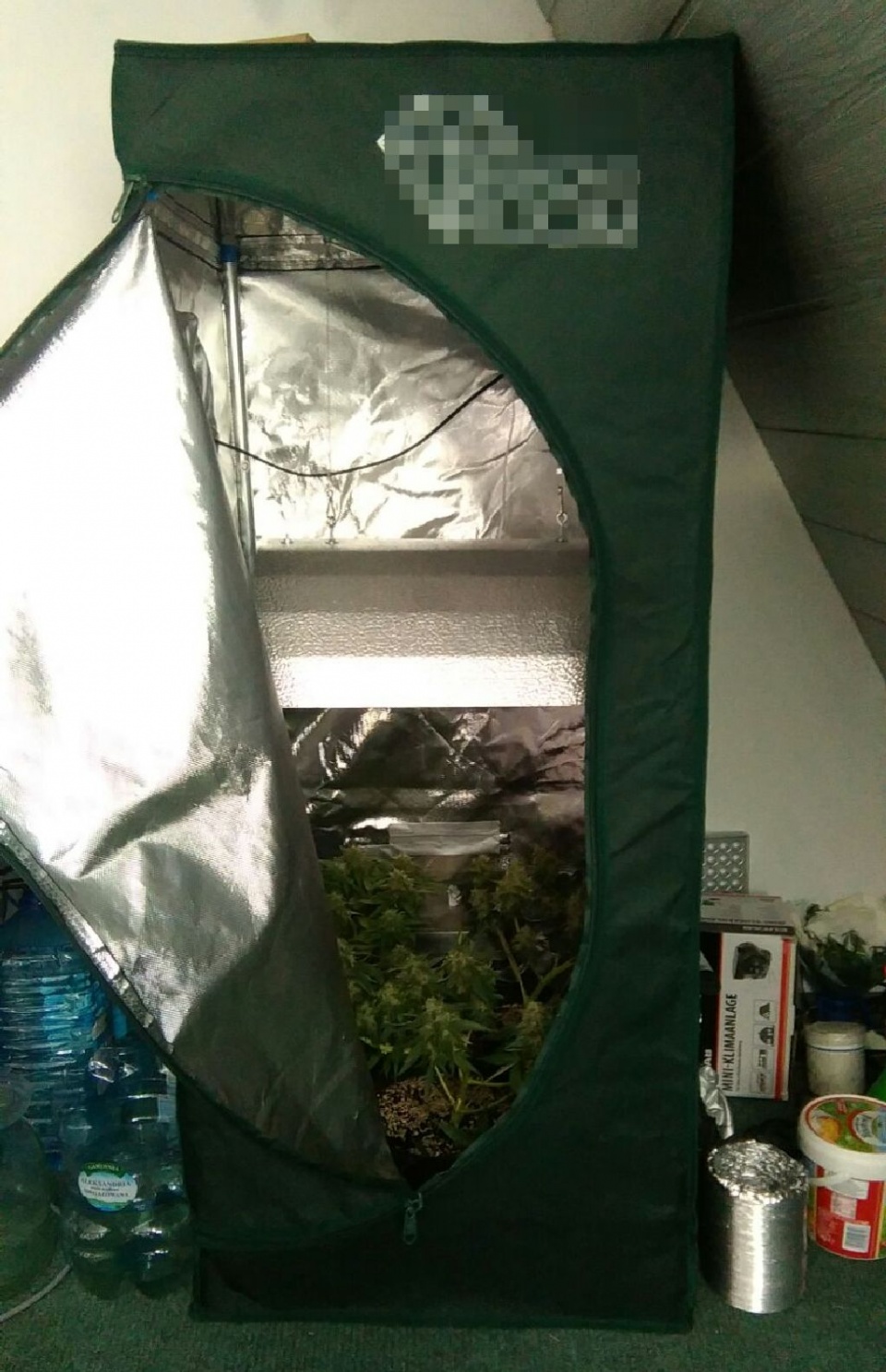 Hodowla marihuany w namiocie [fot. materiały policji]